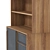 Bruni Black Rack with Doors | 120x205x45 cm 3D model small image 4