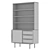 Bruni Black Rack with Doors | 120x205x45 cm 3D model small image 5