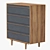 Modern Bruni Black Chest of Drawers 3D model small image 4