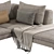 Stylish Charles Large Fabric Sofa 3D model small image 3