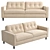 Bergen Three Seater Sofa: Modern and Stylish 3D model small image 1