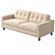 Bergen Three Seater Sofa: Modern and Stylish 3D model small image 3