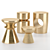 Brass Set: Stylish Side Tables 3D model small image 1
