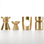 Brass Set: Stylish Side Tables 3D model small image 4
