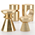 Brass Set: Stylish Side Tables 3D model small image 6