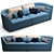 Elegant Theater Carpanelli Sofa 3D model small image 1