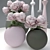 Modern Ceramic Decor Set | Spherical Vases & Candlesticks 3D model small image 9