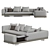 Title: Elegant Minotti CONNERY Sofa Set 3D model small image 1