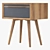 Black Bruni Cabinet with Drawer 3D model small image 1