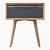 Black Bruni Cabinet with Drawer 3D model small image 2