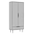 Stylish Wardrobe, 90x200x40 cm 3D model small image 4