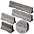 High-Quality Concrete Road Blocks (4 Sizes) 3D model small image 1