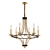 Elegant Glendale Black Crystal Chandelier 3D model small image 1