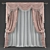 Elegant Polys and Verts Curtains 3D model small image 1