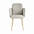 Elegant Carina Table Armchair 3D model small image 4