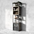 Industrial Loft 3-Tier Shelving 3D model small image 3