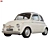 Vintage-inspired Abarth 500: Beige Beauty! 3D model small image 1