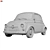 Vintage-inspired Abarth 500: Beige Beauty! 3D model small image 3