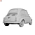 Vintage-inspired Abarth 500: Beige Beauty! 3D model small image 4