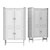 Modern Milano 140 Display Cabinet 3D model small image 2