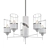 Asymmetric Glass and Metal Mesh Chandelier 3D model small image 1
