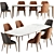 Poliform Henry Table & Emporio Chair Set 3D model small image 6