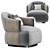 Luxurious Trussardi Larzia Armchair 3D model small image 4