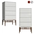 Modern Gray and Walnut Chiffonier 3D model small image 1
