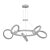 Modern LED Ring Chandelier 3D model small image 2