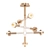 Elegant LED Chandelier with Round Shades 3D model small image 1