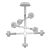 Elegant LED Chandelier with Round Shades 3D model small image 2