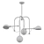 Modern Brass and Black Pendant Light 3D model small image 2