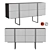 Oak and Steel Sideboard - Modern Spanish Design 3D model small image 1