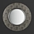 Elegant Pewter Circular Mirror 3D model small image 1