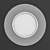 Elegant Pewter Circular Mirror 3D model small image 3