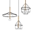 Mesh Metal Ceiling Lights Collection 3D model small image 1