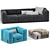 Modular Miami Sofa: Lounger, Corner, Base, Ottoman 3D model small image 2