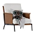 Flexform Happy Hour Leather Armchair 3D model small image 1