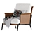 Flexform Happy Hour Leather Armchair 3D model small image 2