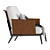 Flexform Happy Hour Leather Armchair 3D model small image 3