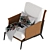 Flexform Happy Hour Leather Armchair 3D model small image 4