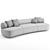 Gogan Sofa 01: Luxurious Comfort by Moroso 3D model small image 4