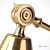 Stylish Barometer Lamp in Yellow 3D model small image 2