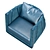 Italian-inspired Morada Bond Armchair 3D model small image 4