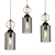 Smokey Cylinder Pendant Lights 3D model small image 1