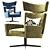 Elegant Swivel Chair Eduardo 3D model small image 2