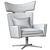 Elegant Swivel Chair Eduardo 3D model small image 4