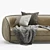 Modern Inedito Asnaghi Loto Sofa 3D model small image 3