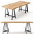 Farmhouse Dining Table 90 3D model small image 4