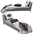 Ultimate Comfort Chaise Lounge 3D model small image 2